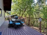 Deck with Dining Set and Propane Grill